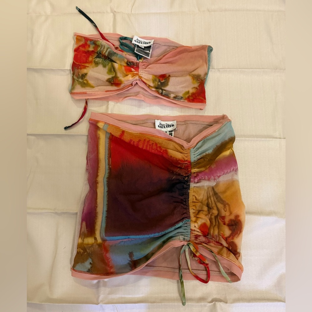 Jean Paul Gaultier Multicolor Top and Skirt Set